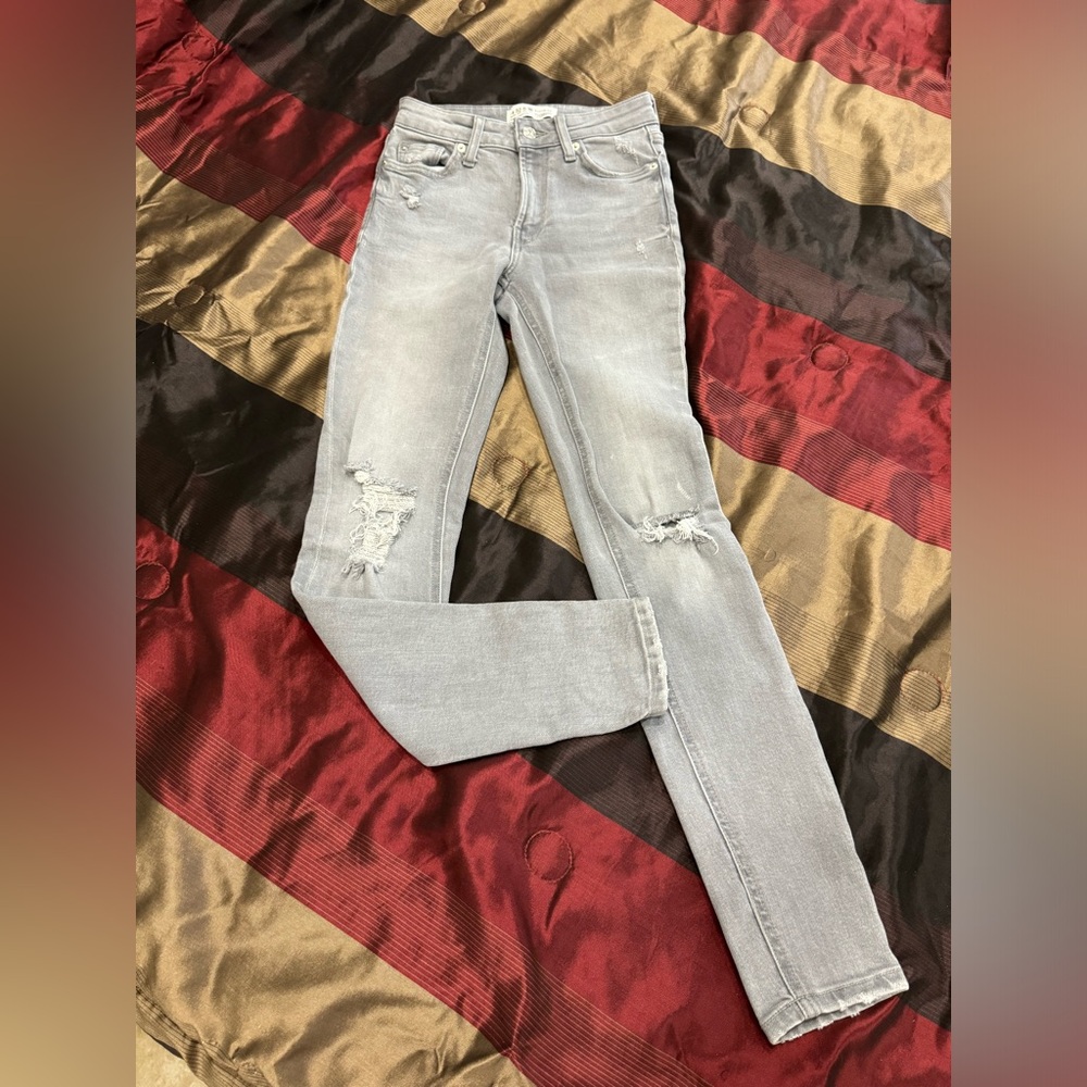 gray jeans